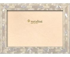 Natalini QHBianco 13X18 Bilderrahmen mit Unterstützung für Tisch, Tulipwood, Weiß, 13 X 18 X 1,5