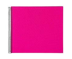 Goldbuch Spiralalbum, Bella Vista, 35 x 30 cm, 40 schwarze Seiten, Leinen, Pink, 25964