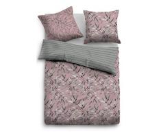 TOM TAILOR 0049869 Linon Bettwäsche Garnitur mit Kopfkissenbezug (Baumwolle) 1x 155x220 cm + 1x 80x80 cm, Rose