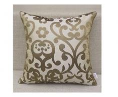 HYSENM Kissenhülle Stickerei Elegant Atmungsaktiv mit Reißverschluss Kissenbezug für Sofakissen Dekokissen Autokissen Zierkissen Pillow Case, Blume 2 45x45cm