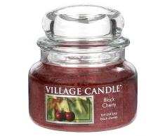 Village Candle Schwarze Kirsche Duftkerze im Glas 312g, rot, 10.2 x 10.3 x 9.3 cm