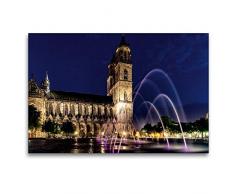 Premium Textil-Leinwand 120 x 80 cm Quer-Format Sommernach am Domplatz | Wandbild, HD-Bild auf Keilrahmen, Fertigbild auf hochwertigem Vlies, Leinwanddruck von Lars Frohmüller