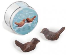 Esschert Design Geschenkbox mit 2 VÃ¶gel Freundschaft, aus rÃ¶tlichem Gusseisen