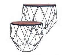 pajoma Beistelltische GEO im 2er Set aus Metall & Holz