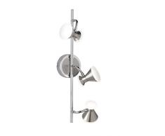 Trio Leuchten LED Balken 872110307 Duke, Metall Nickel matt, Schirm Acryl weiß, 3 x 4.3 Watt LED