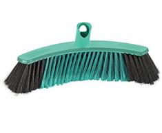 Leifheit Allroundbesen Xtra Clean Collect 30 cm, X-Borsten für gründlicheres Fegen, Kehrbesen mit Borsten aus Kunststofffaser, Feger ohne Stiel, Laminatbesen mit Sichelform und Click-System