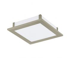 EGLO LED Deckenleuchte Auriga aus Stahl 30x30cm in warmweiß, nickel-matt