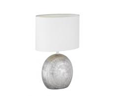 ACTION by WOFI 845601706000, Tischleuchte, Keramik, 40.0 watts, E14, Silber, 24.0 x 17.0 x 37.0 cm