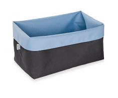 Möve Korb, Tetron Gewebe, Grey/Blue, 16.5 x 28 x 18 cm