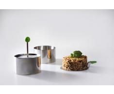 G S D Haushaltsgeräte 31 115 Speiseringe-Set mit Stempel und Servierplatte, 7 cm, 4-teilig