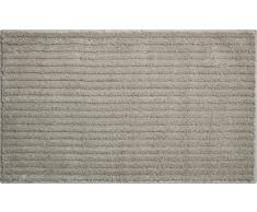 Grund 3D Badteppich 100% Polyester, ultra soft, rutschfest, ÃKO-TEX-zertifiziert, 5 Jahre Garantie, RIFFLE, Badematte 70x120 cm, mineralgrau