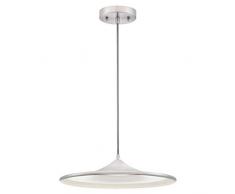Westinghouse Lighting gebürstetem Nickel 63640 Einflammige Pendelleuchte mit dimmbarem LED-Leuchtmittel für den Innenbereich, Ausführung, 15 W, Durchmesse: 36 cm