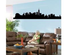 INDIGOS 4052166097437 Wandtattoo w506 Skyline New York Wandaufkleber 80 x 18 cm, schwarz