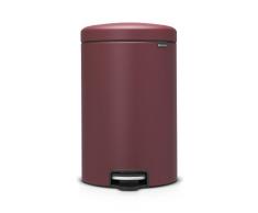 Brabantia newIcon Treteimer 20 L Sense of Luxury, Edelstahl, mineral windsor rot, 20 Liter