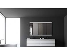 Talos Black Shine Badezimmerspiegel, Matt Schwarz, 120 x 70 cm