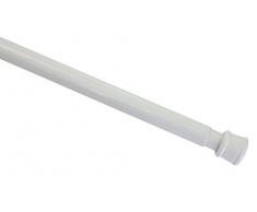 GARDINIA Spannstange, Metall-Stange, Ausziehbar, Montage ohne Schrauben und Bohren, Durchmesser 23/26 mm, Länge 80-130 cm, Weiß