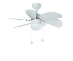 France Luminaires Deckenventilator Palao, weiß, 6 Flügel, Durchmesser 76 cm