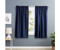 AmazonBasics wärmeisolierender Verdunkelungsvorhang, 2 Stück, 117 x 137cm (BxL), Marineblau
