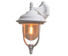 Konstsmide Parma 7222-250 Wandleuchte / B: 24cm T: 29cm H: 46cm / 1x75W / IP43 / lackiertes Aluminium / matt-weiß