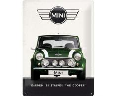 Nostalgic Art 23214 MINI-Cooper Green Blechschild, 30 x 40 cm