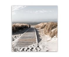 STYLER GL238 Glasbild, Glas, beige, 0.4 x 20 x 20 cm