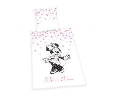 Bettwäsche- Set Disneys Minnie Mouse ,Kopfkissenbezug 70x90cm, Bettbezug 140x200cm, Renforcé, mit Qualitäts- Reißverschluss