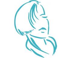 INDIGOS 4250380590455 Wandtattoo w031 Junge SEXY Frau, 96 x 71 cm, tÃ¼rkis