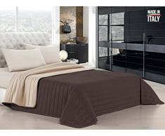 Elegant Q-EL-1P Sommer Steppdecke braun/creme, 100% Mikrofaser, 170x270cm