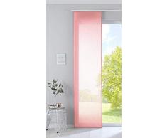 Gardinenbox Schiebegardine »Nizza« Baumwoll-Voile Halbvoile HxB 245x60 cm Coral Transparent Flächenvorhang mit Paneelwagen und Beschwerungsstange, 2019032