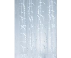 RIDDER 32371S-350 Duschvorhang Folie ca. 180 x 200 cm, Dots weiß inklusive Ringe