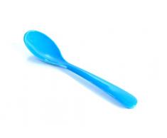 Kimmel Eierlöffel Babylöffel Dessertlöffel (6 Stück) Mehrweg, Kunststoff, Hellblau