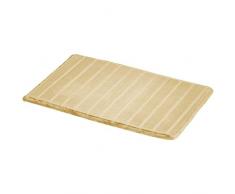 AmazonBasics - Badematte, Streifenstruktur, Memory-Schaum, Beige, 50 x 80 cm, 2er-Pack