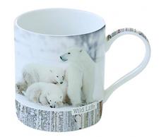 Easy Life Becher, Porzellan, Mehrfarbig, 12 x 9 x 10 cm