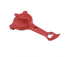KUHN RIKON 25629 5-in-1 Deckel rot Deckelöffner Flaschenöffner, Kunststoff, 25.4 x 12.7 x 5.6 cm