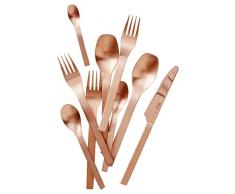 Bodum K6335-18 Barcelona Besteckset 16-teilig Besteckset, Edelstahl, Kupfer, 4 x 20 x 2 cm
