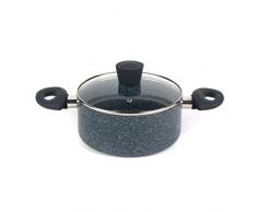 Russell Hobbs RH00848EU Suppentopf aus Druckgussaluminium, antihaftbeschichtet, blaues Marmor-Design, 20 cm