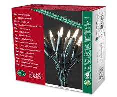 Konstsmide 6304-120 LED Minilichterkette / für Innen (IP20) 230V Innen / One String / 100 warm weiße Dioden / grünes Kabel