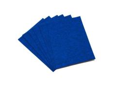 Filz Platzset 6 Stück Tischmatte eckige Ecken 5mm dick Blau Melange