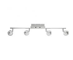 WOFI Deckenleuchte, 4-flammig Fulton 4 x LED / 6 W, 7, 5 x 19 x 80 x Durchmesser 7, 5 cm, 3000 k, 50