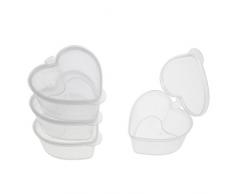 Herzform Schleim Behälter, 32 Stück Slime Container Bead Aufbewahrungsbehalter Box mit Deckel