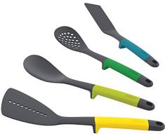 Joseph Joseph Elevate, Küchenhelfer, Küchenutensilien - Set (4 -teilig, ohne Zange), Nylon, Grau, 6.5 x 25 x 32.2 cm
