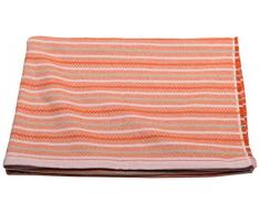 David Fussenegger Riva Baumwolldecke Streifen, Baumwoll-Mischgewebe, Orange, 200 x 140 cm