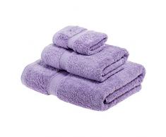 Superior - Handtuchset, Baumwolle, violett, 900 Gramm, 3-teilig