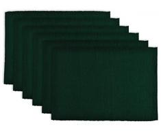 DII Tischset, 100% Baumwolle, gerippt 6er-Set Set of 6 dunkelgrün