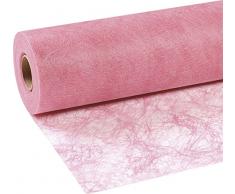 25m Sizoflor ® Original Tischband Tischläufer Tischdeko Faserseide 30cm/300mm, Farbe:Rosa