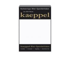 Kaeppel L-016745-01L1-UAKB Biber Spannbettlaken 100 x 200 cm, Farbe: weiß