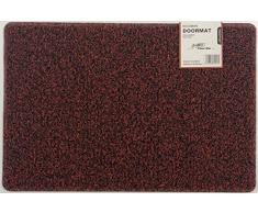Nicoman Schmutzfänger Barrier Fußmatte schwere Bodenmatte-(Geeignet für Innen- und Schützen Außen), Mittel (75x44cm), Rot schwarz