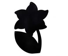 KalaMitica Lilie Design magnetische Kreidetafel aus Stahl, Anthrazit, 56x38x0,12cm