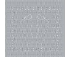 Meusch 4388189002 Duscheinlage Foot, 55 x 55 cm, grau