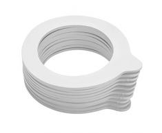 Mäser Gothika 10 Dichtringe für Einweckgläser, passend für Einmachgläser mit Bügelverschluss in Standardgröße, weichmacherfrei, Kautschuk, weiß, 500 ml - 4,8 l